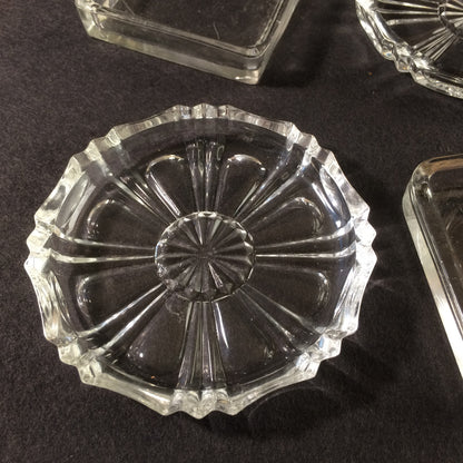 Untersetzer Glas 2er Set 9,5 cm &  7 x 7 cm Tellerchen Teller