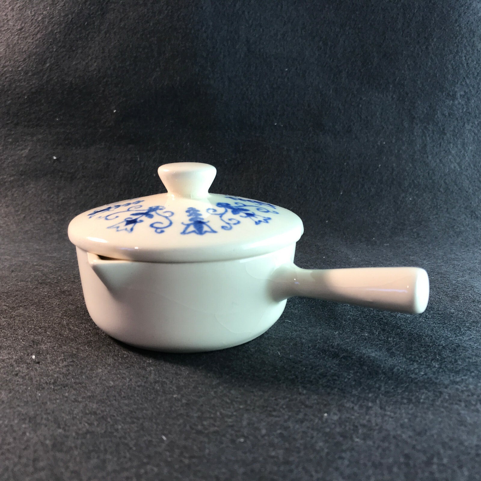 LIMBURG Schälchen Keramik 50er MID CENTURY Holz Butterpfännchen D 8,7 cm