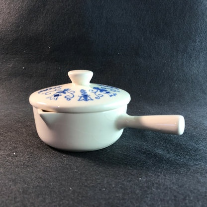 LIMBURG Schälchen Keramik 50er MID CENTURY Holz Butterpfännchen D 8,7 cm