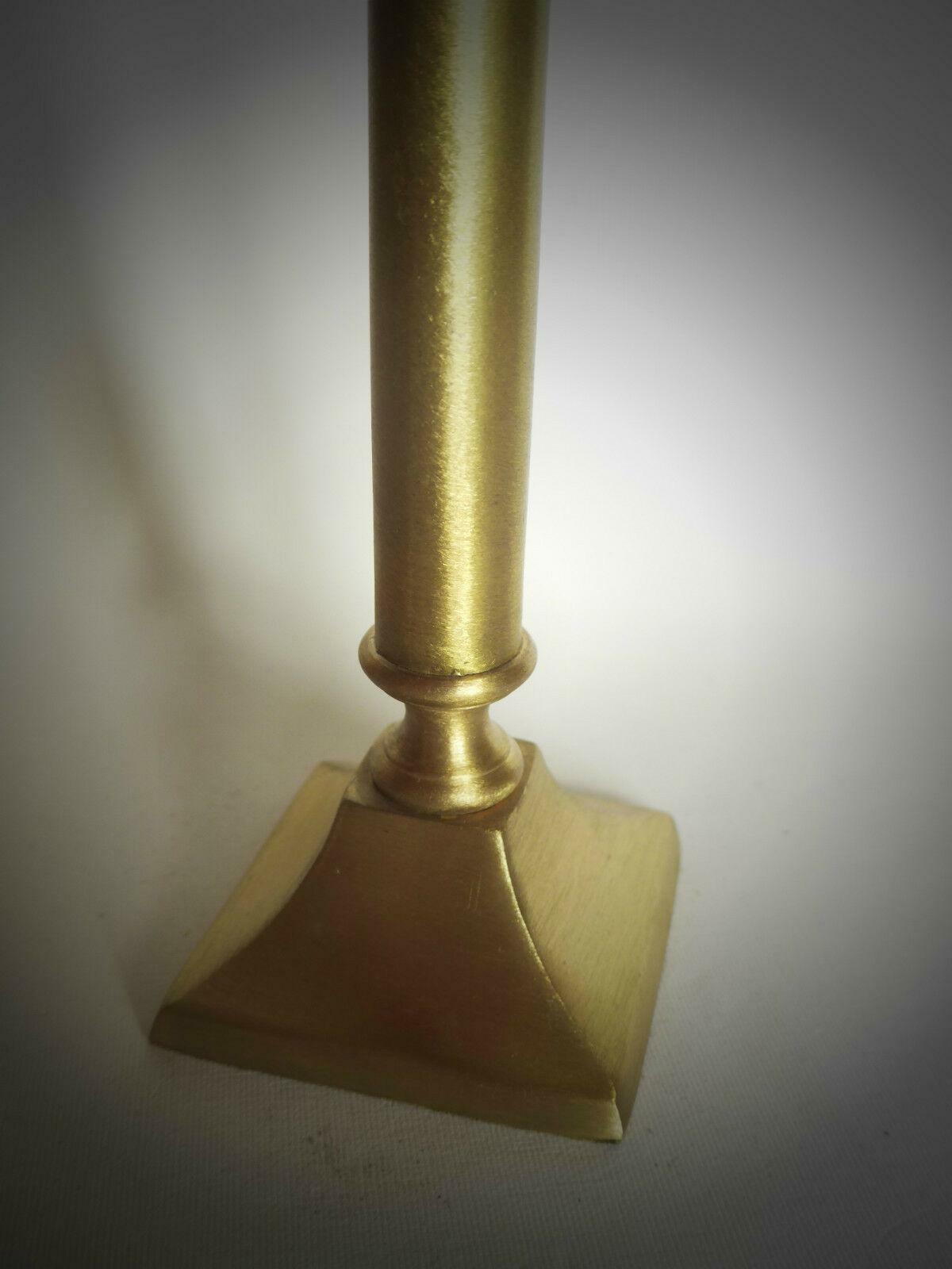Kerzenständer MESSING Kerzenhalter Haushaltskerzen 30 cm gebürstet