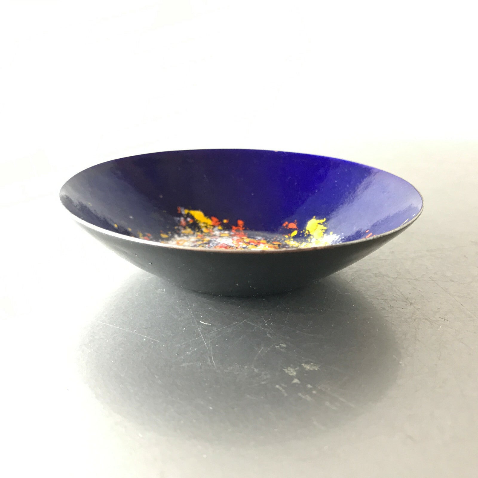 MID CENTURY Emaille Schale 10 cm 50er Vintage 
