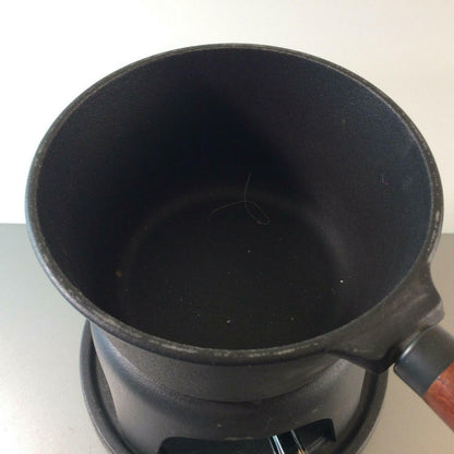 HP Käsefondue Topf Gusseisen mit Stövchen Eisen Metall Vintage FONDUE