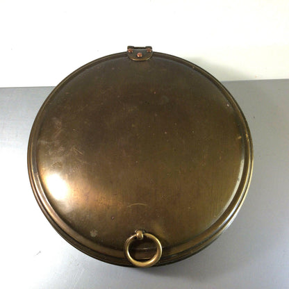 MID CENTURY Messing 50er 60er Dose Deckeldose 24 cm