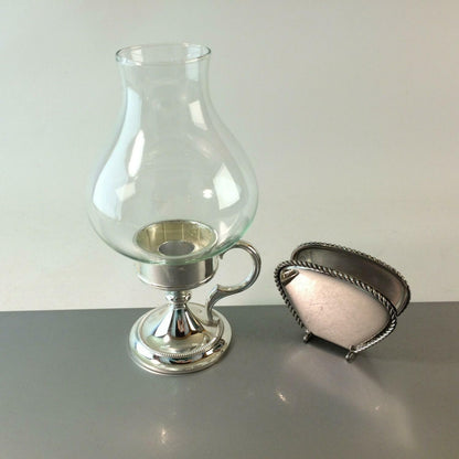 BMF Windlicht Kerzenhalter + Seriettenhalter 20 cm 60er 70er MID CENTURY