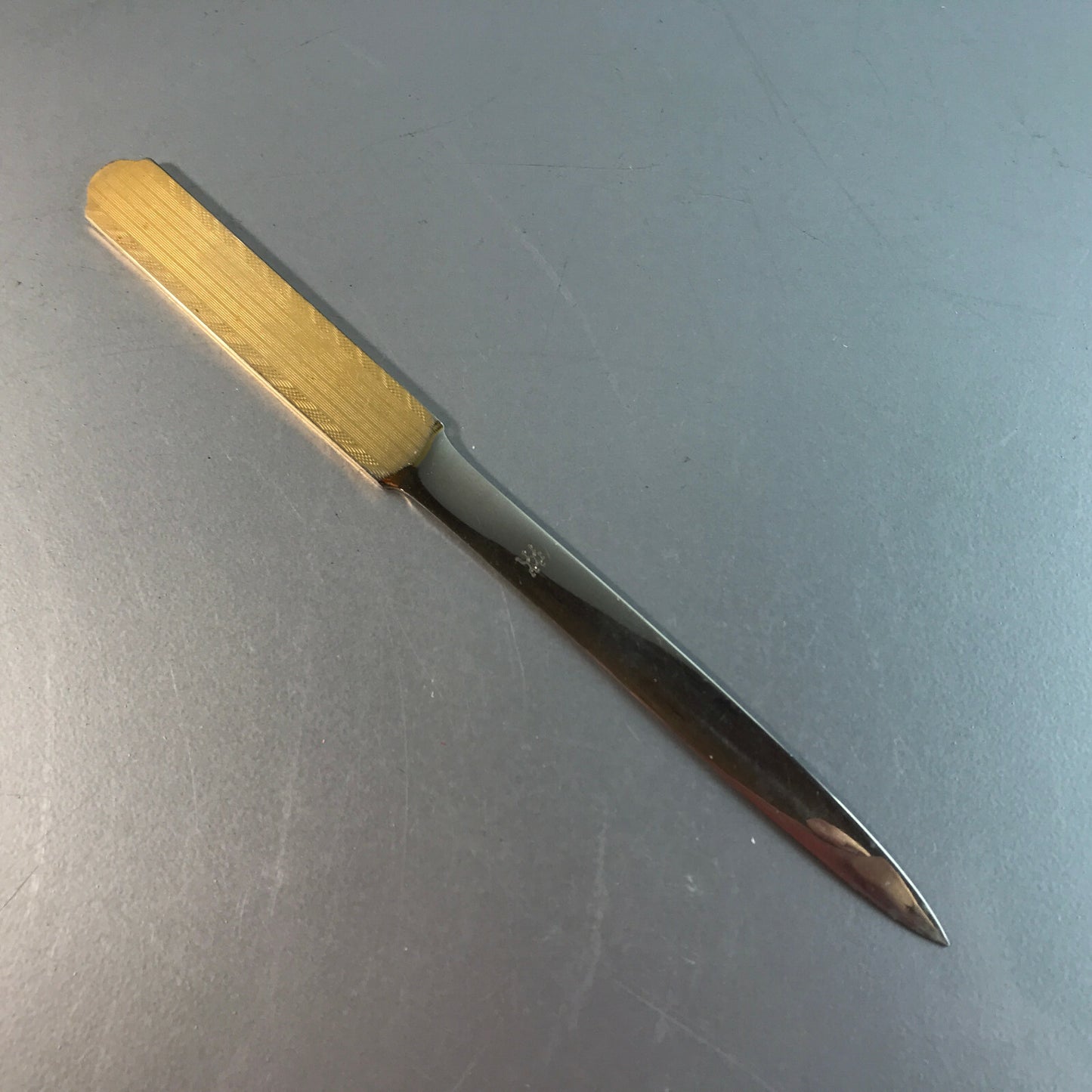 ZWILLING Vintage Brieföffner Edelstahl Gold 50er 60er MID CENTURY 20 cm