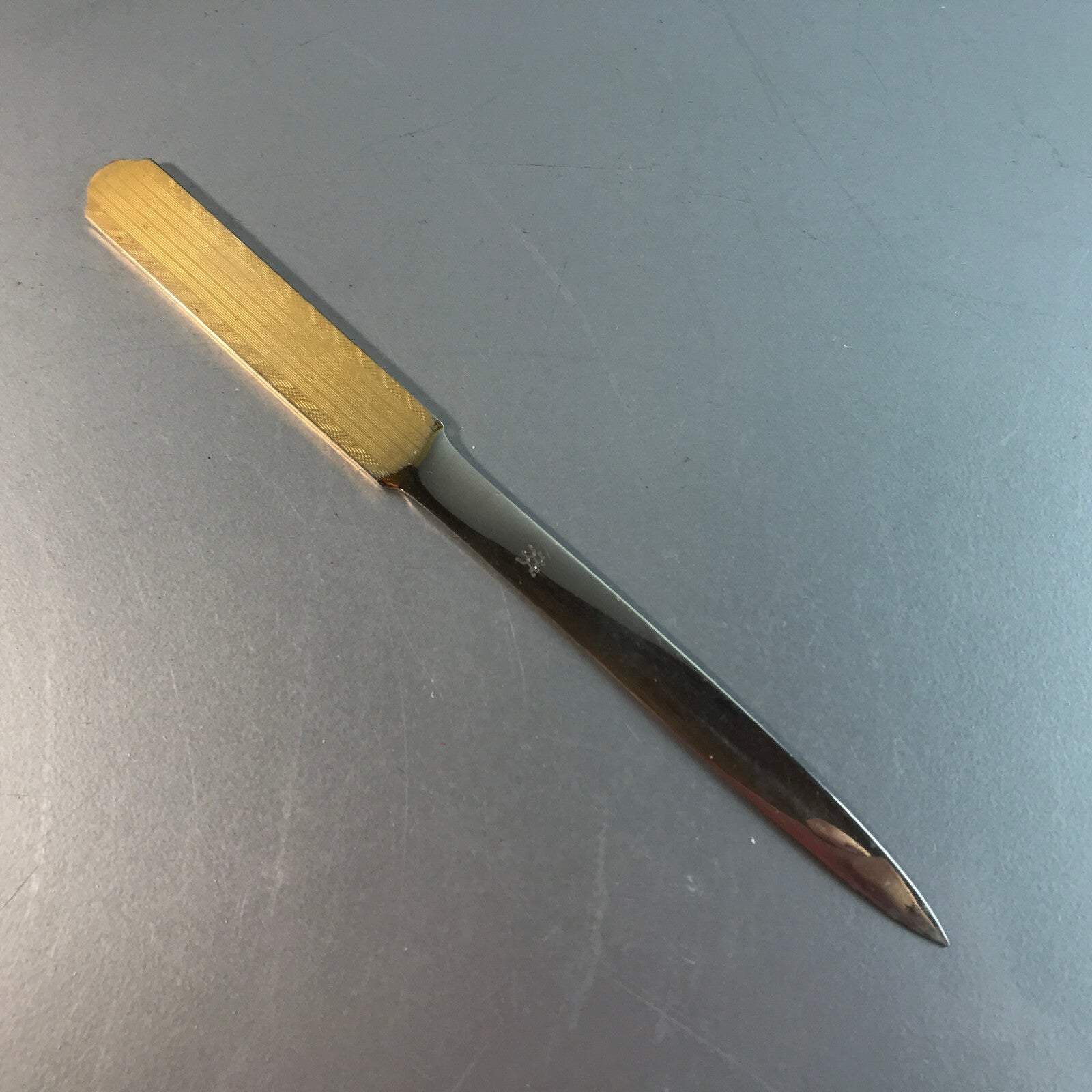 ZWILLING Vintage Brieföffner Edelstahl Gold 50er 60er MID CENTURY 20 cm