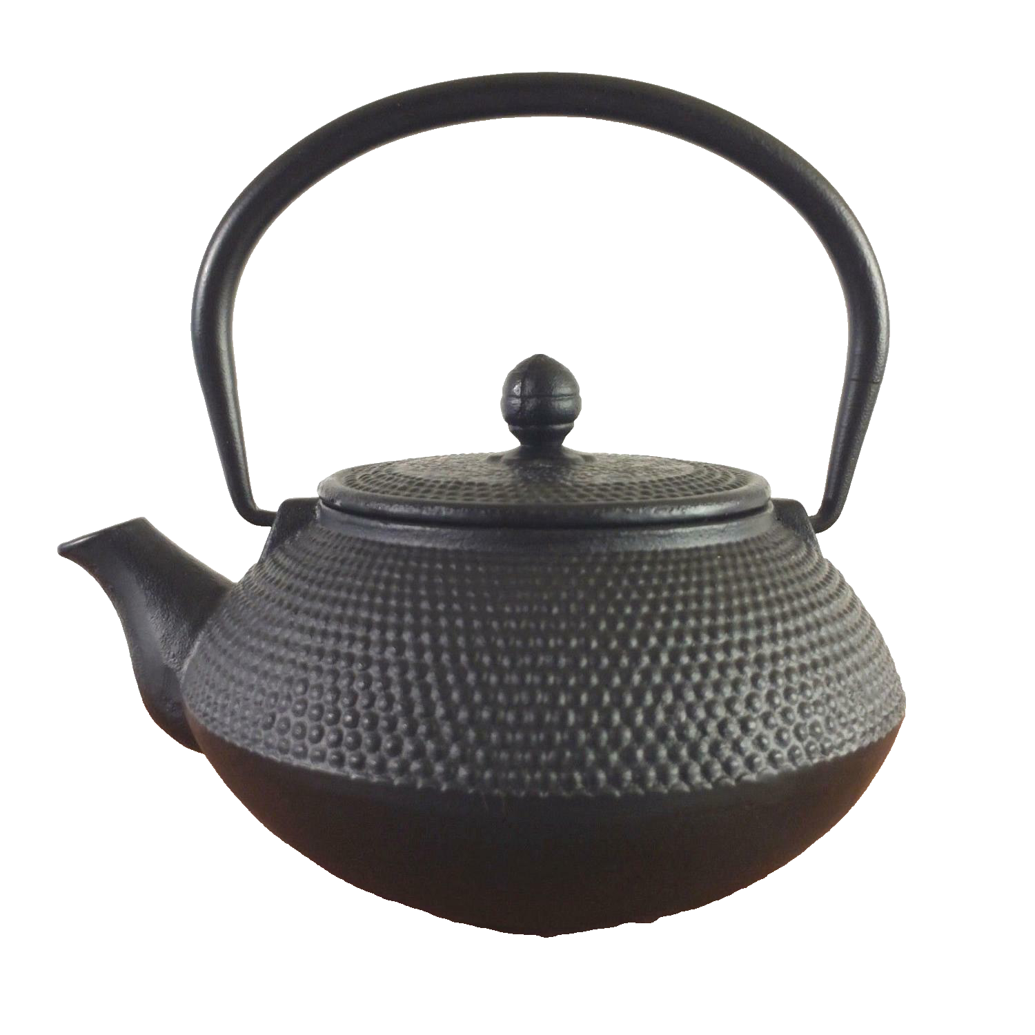 Teekanne Kanne Eisenguss Gusseisen schwarz H 10 cm schwer Kännchen
