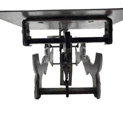 Vintage WAAGE Haushaltswaage Küchenwaage bis 5kg Eisen Messing  Tafelwaage