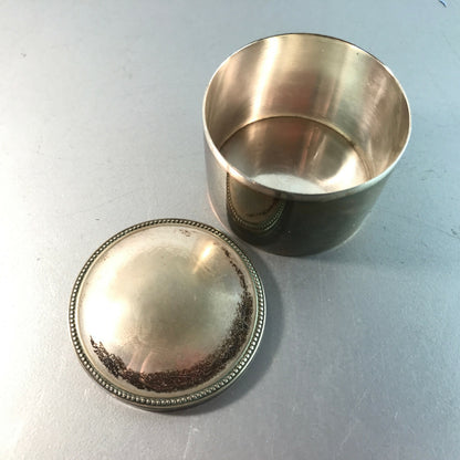 WMF Straußenmarke Dose Art Déco 20er 30er Deckeldose silber Metall 