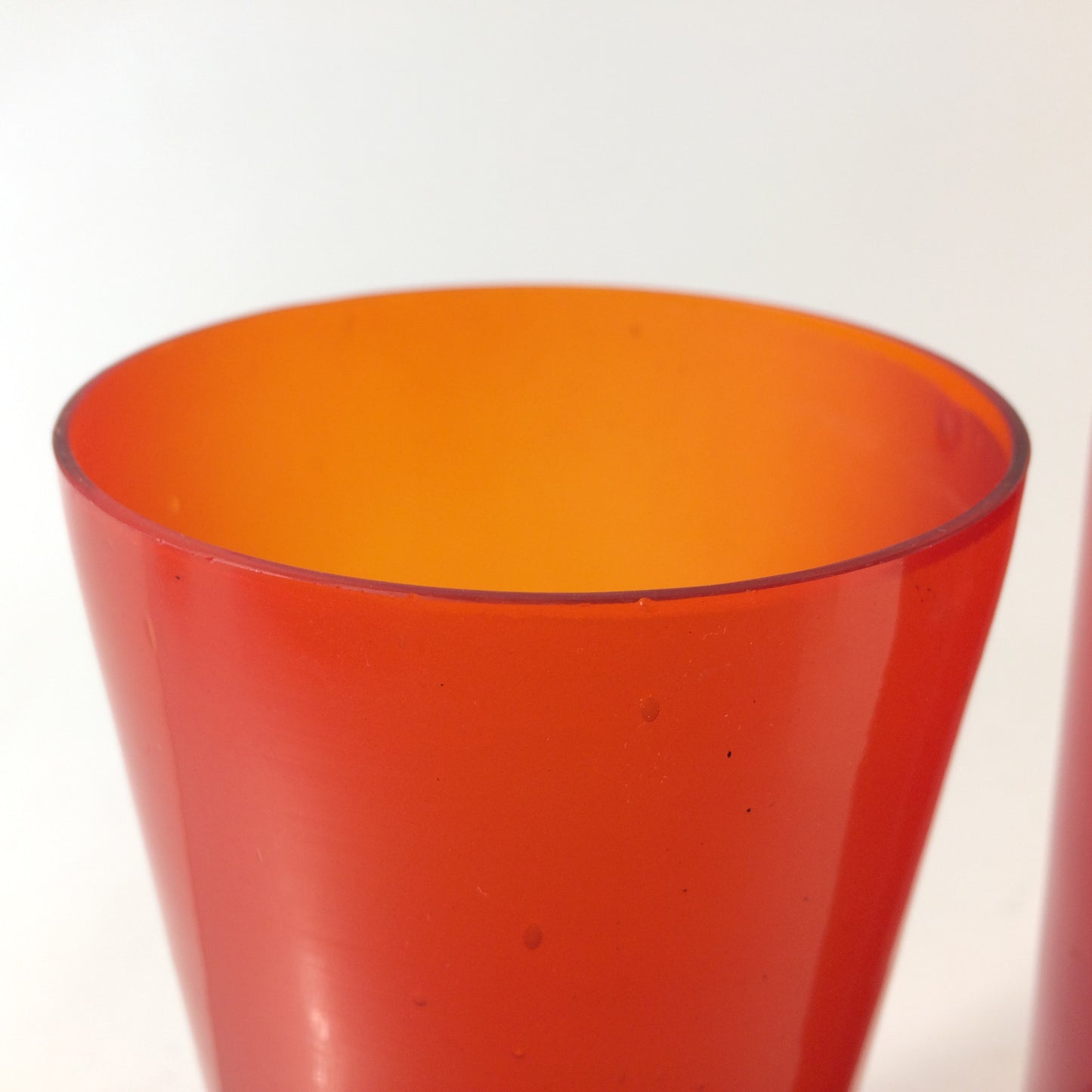 Wassergläser - 2er Set - rot Gläser Glas Vintage 14,3 cm Handgefertigt Deko