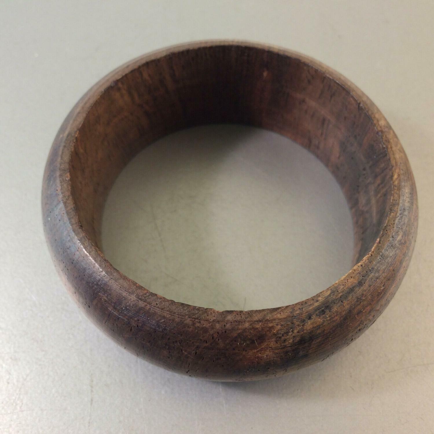Vintage Armreif Armkette 50er 60er Holz innen D 6,8 cm 