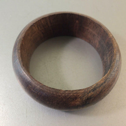 Vintage Armreif Armkette 50er 60er Holz innen D 6,8 cm 