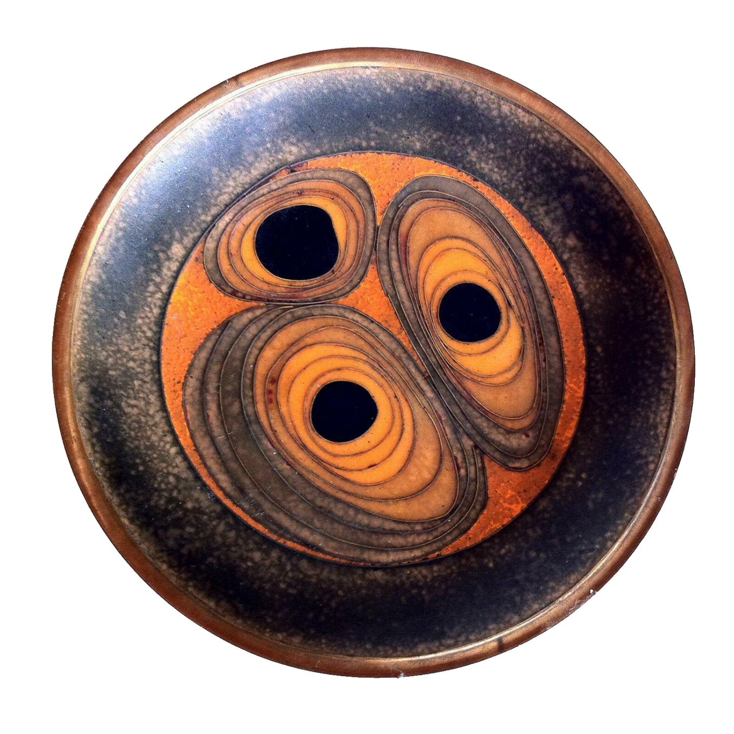 Käthe RUCKENBROD Teller Mattemaille Emaille Email Stegemaille 50er Schale