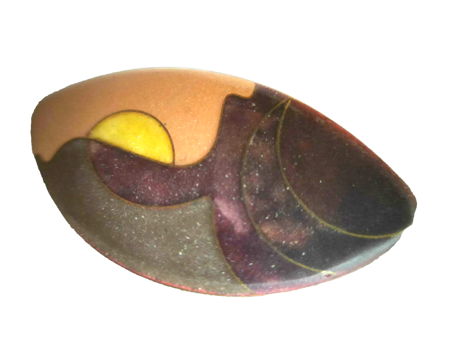 BROSCHE Emaille 50er MID CENTURY Email 