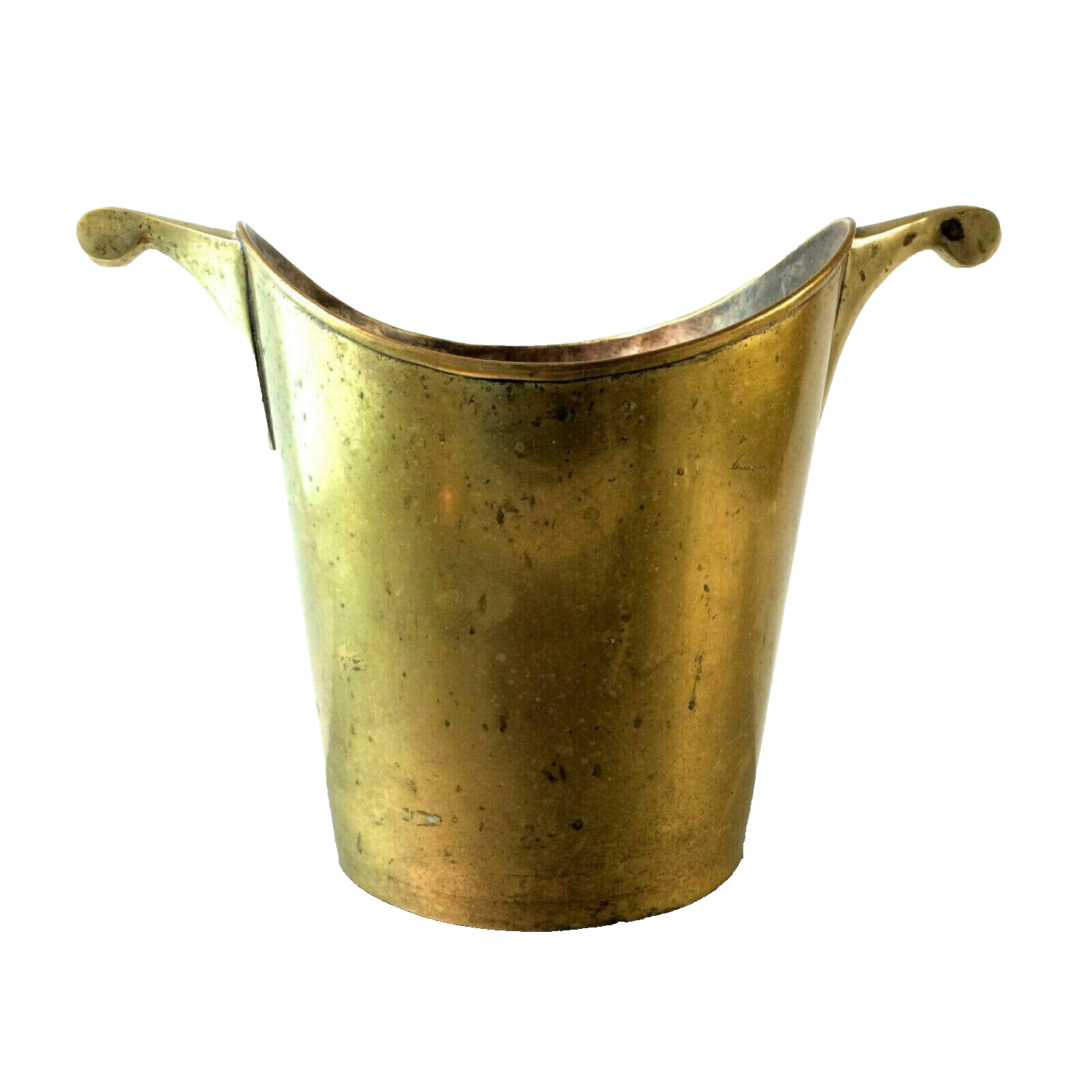 Sekteimer Champagnerkübel Flaschenkühler Messing Art Déco 21 cm 