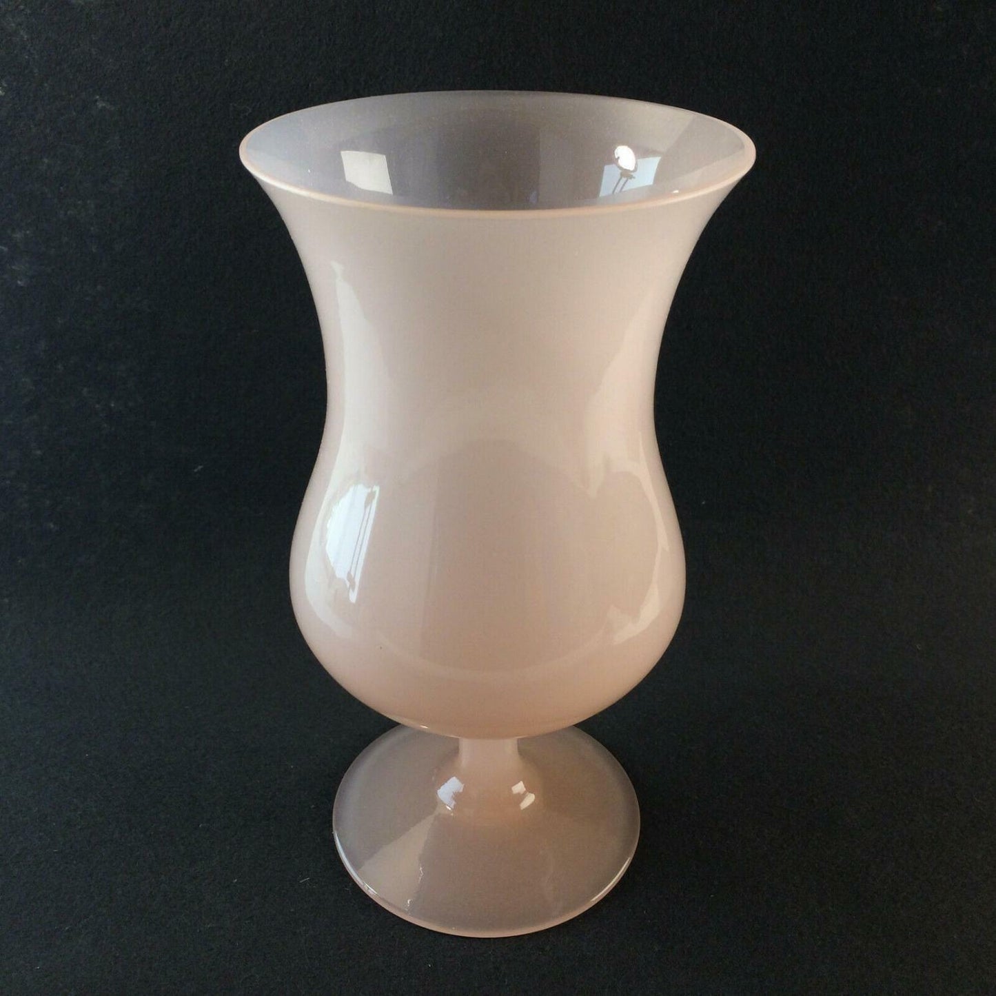 Vintage Vase rosa 50er 60er Rose 20,5 cm Vase Glas Pokal