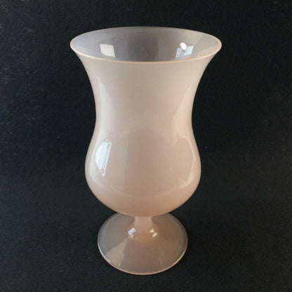 Vintage Vase rosa 50er 60er Rose 20,5 cm Vase Glas Pokal
