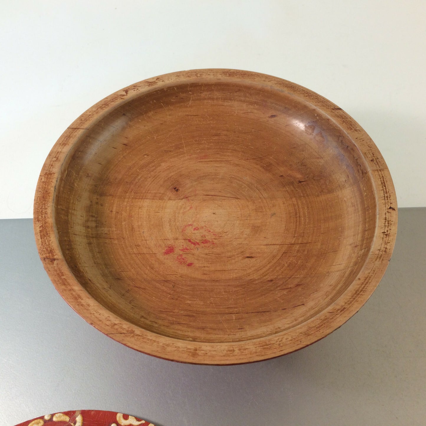 Art Déco Holzdose 18,6 cm bemalt Dose Konfektdose 20er 30er Jugendstil Deko