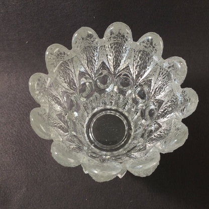 Windlicht Vase Teelicht Glas 50er 60er Mid CENTURY H 13,7 cm drehbar