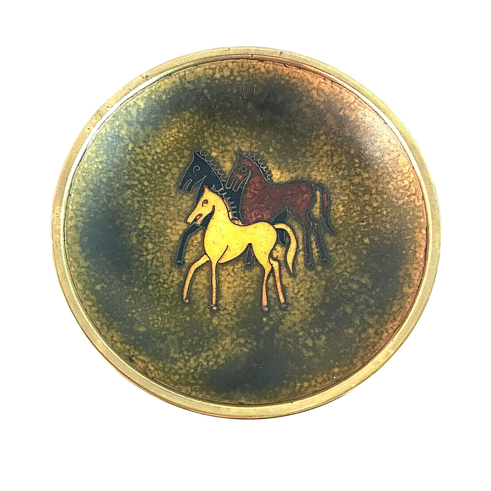 Käthe RUCKENBROD Teller Emaille 50er MID CENTURY Stegemaille Cloisonné