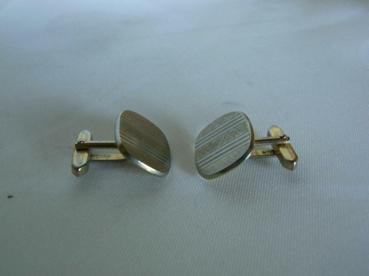 Alte MANSCHETTENKNÖPFE Manschetten CUFFLINKS silber 