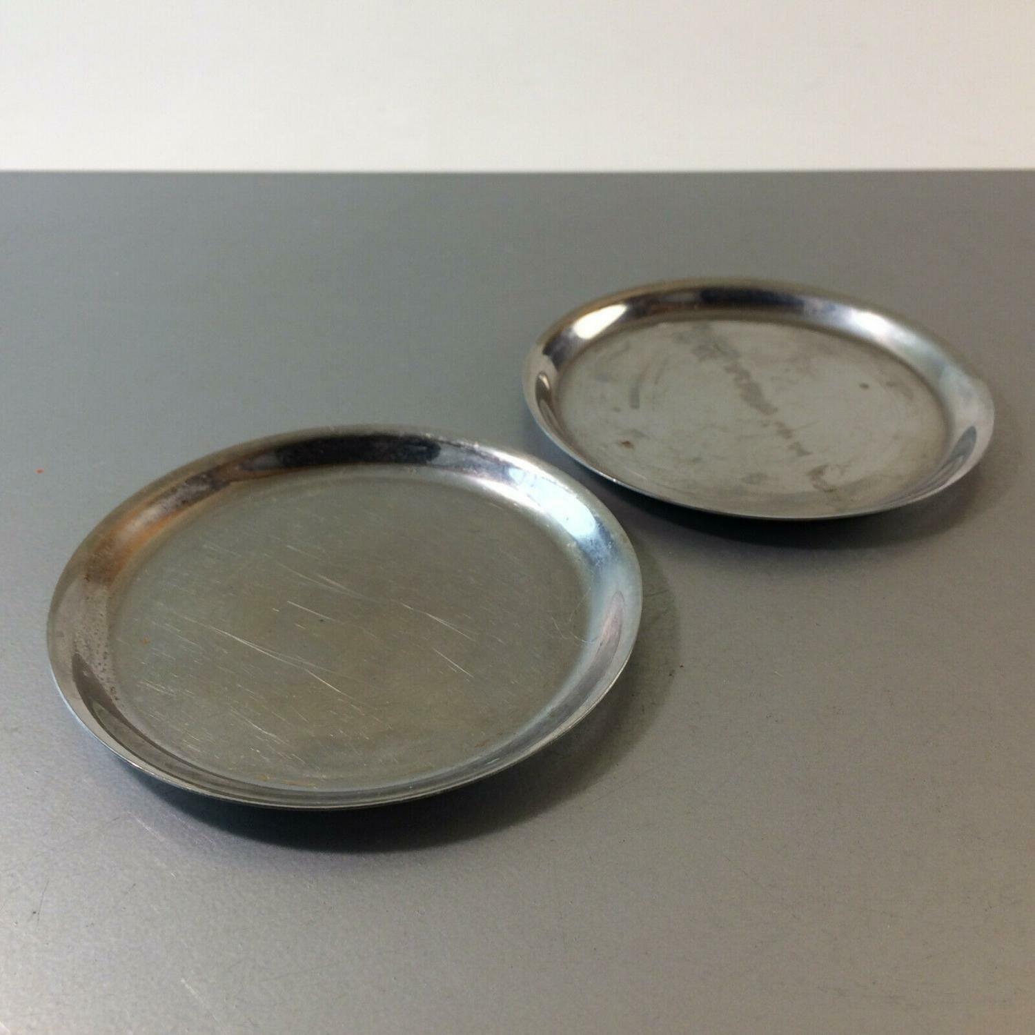 Edelstahl Untersetzer 9,5 cm 2er 70er Teller für Teegläser  oder Gläser