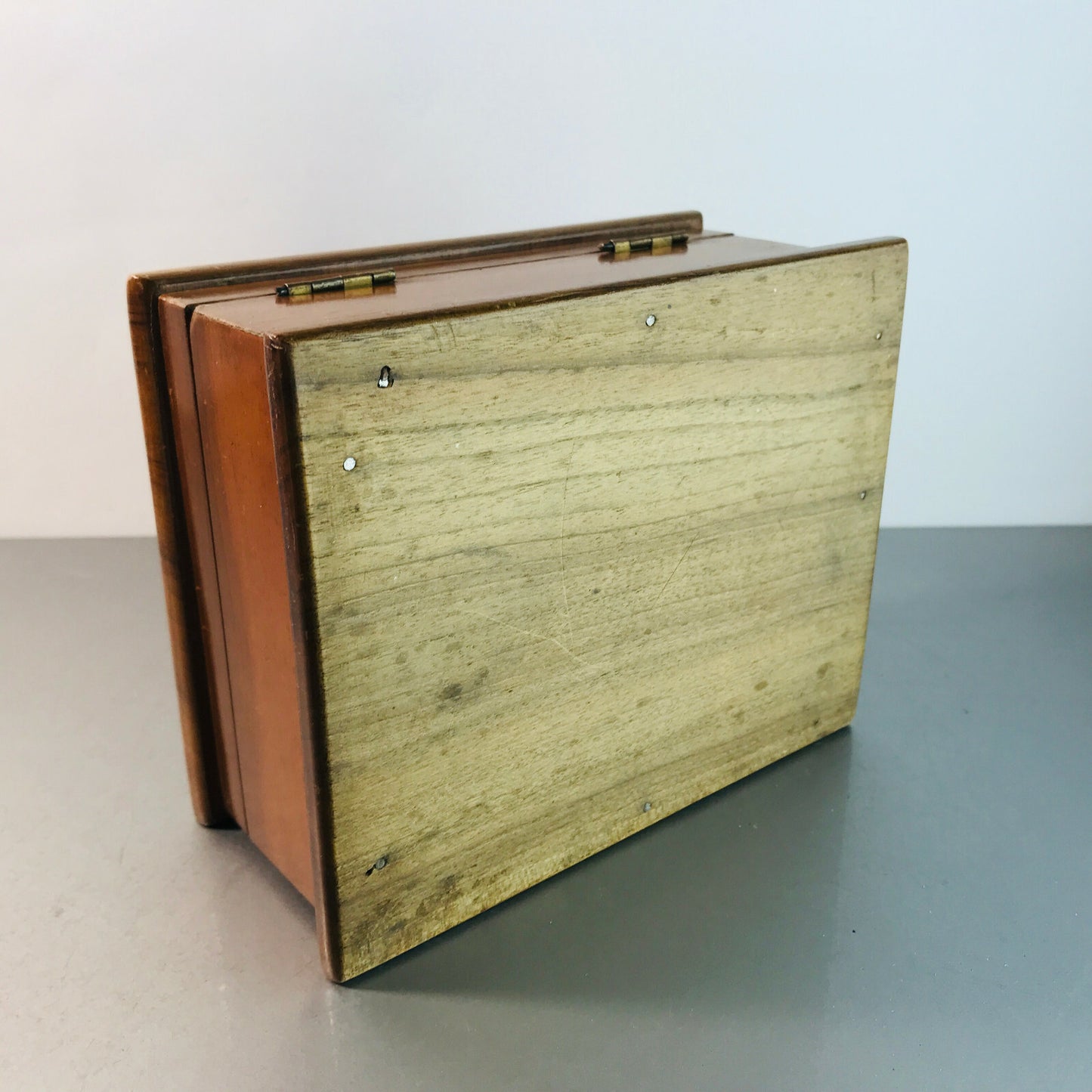 Deckeldose HOLZ Holzdose DOSE eckig Schmuckdose Schatulle Spiegel
