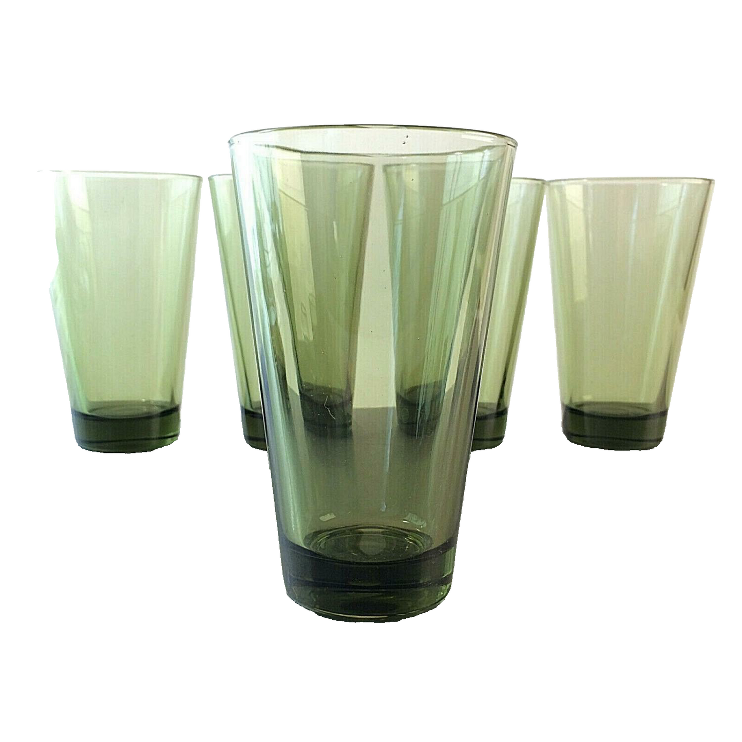 Wassergläser 5er SET  50er 60er Gläser 13 cm  Rauchglas VINTAGE Glas