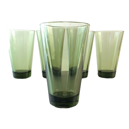Wassergläser 5er SET  50er 60er Gläser 13 cm  Rauchglas VINTAGE Glas