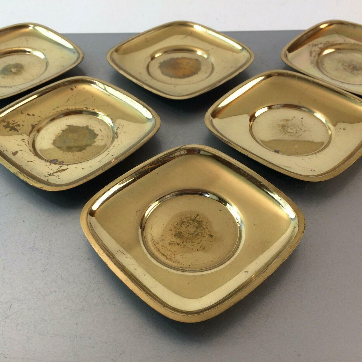 MUSSBACH Untersetzer für Gläser Teeetassen Messing 50er 60er MID CENTURY
