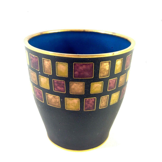 Käthe RUCKENBROD Becher Gefäß Cloisonne Email  Dose Emaille 50er 60er 