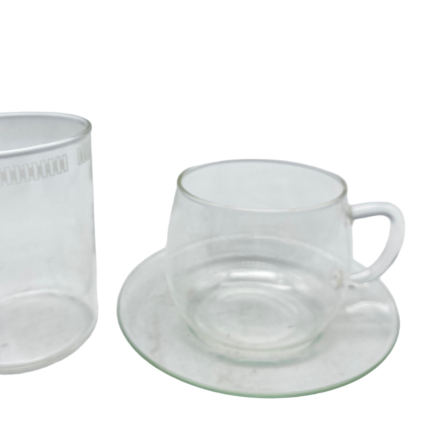 SCHOTT Teegläser Teeglas Tassen Glas H 9 cm und Tasse H 6,7 cm Untertasse