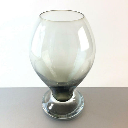 Rauchglas Vase 24 cm 50er 60er MID CENTURY Glas 