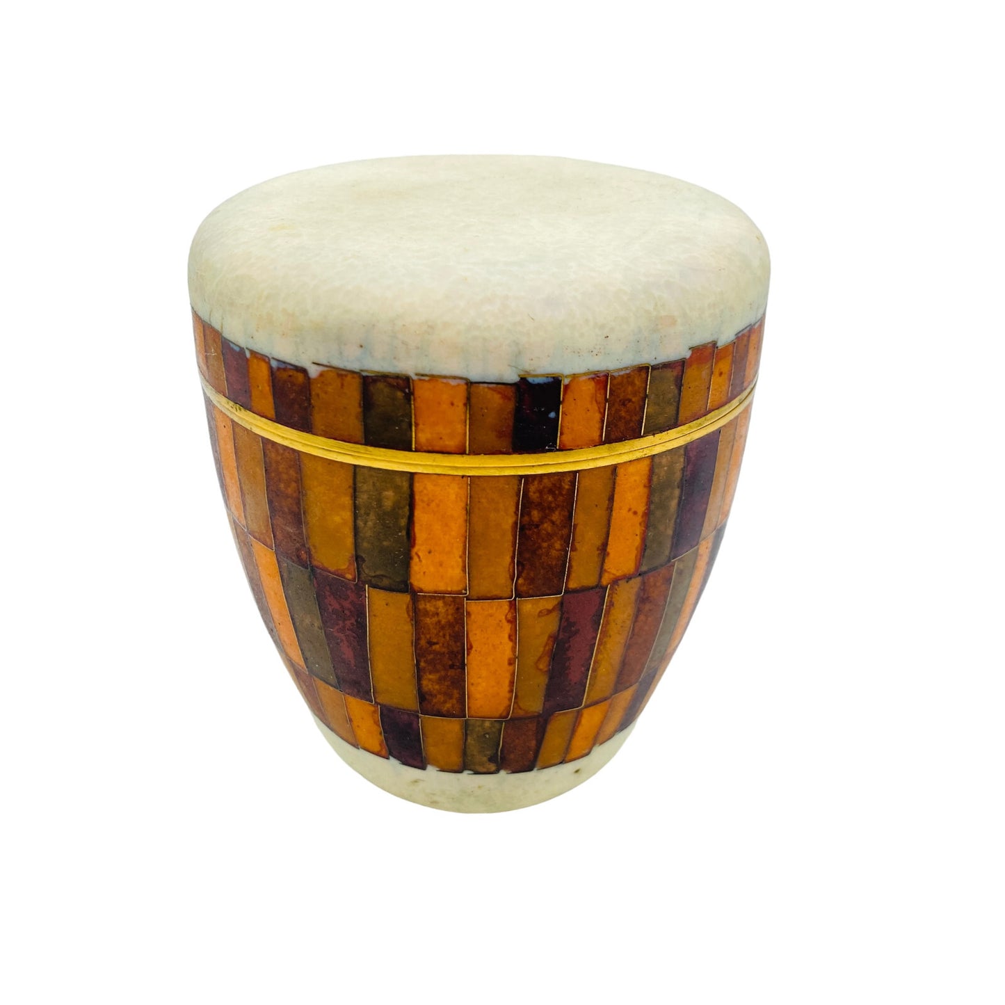 Käthe RUCKENBROD Dose Emaille 50er 60er Deckeldose Stegemaille Email 