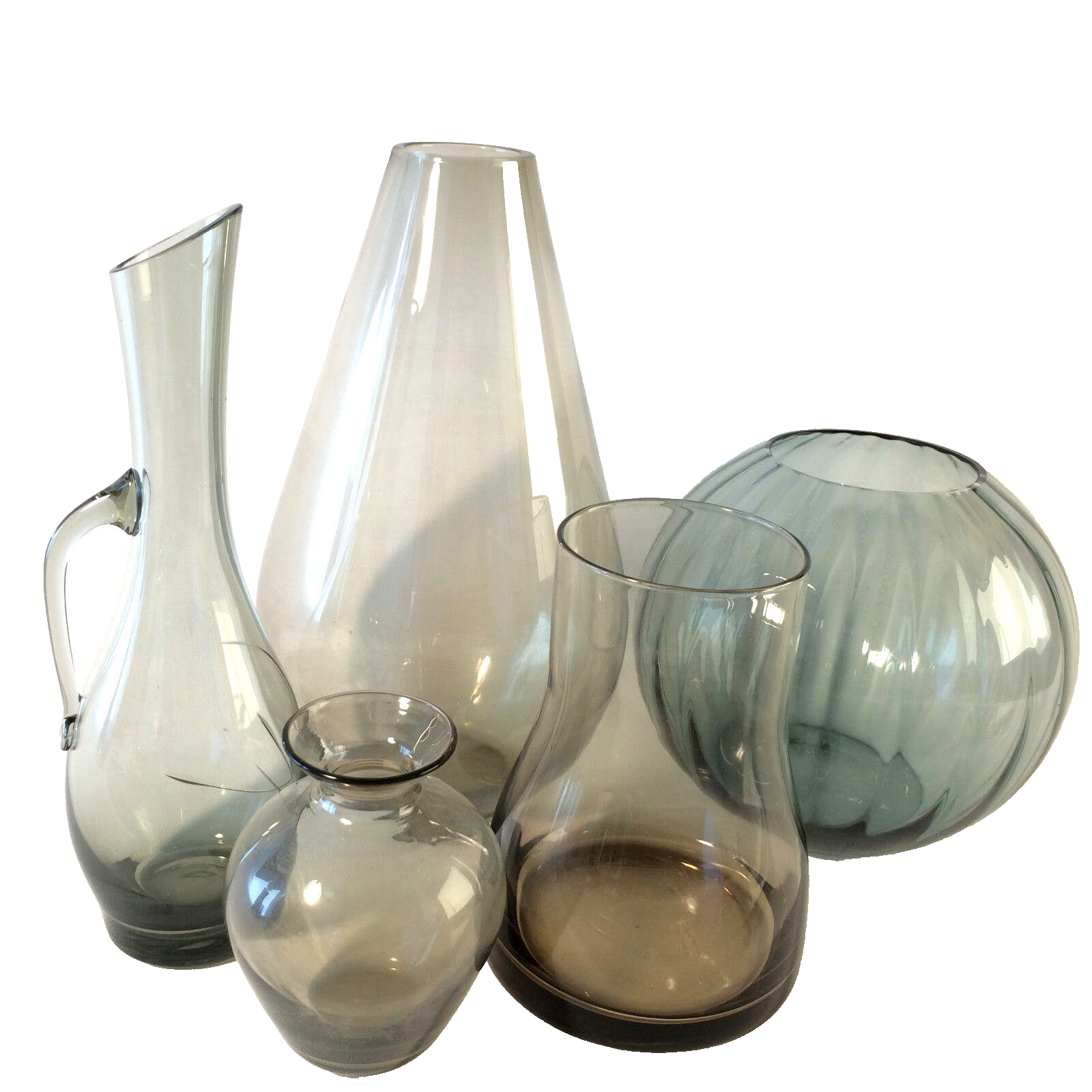Vintage Vasenset Vasen GLAS 50er 60er MID CENTURY Vase WMF Hirschberg
