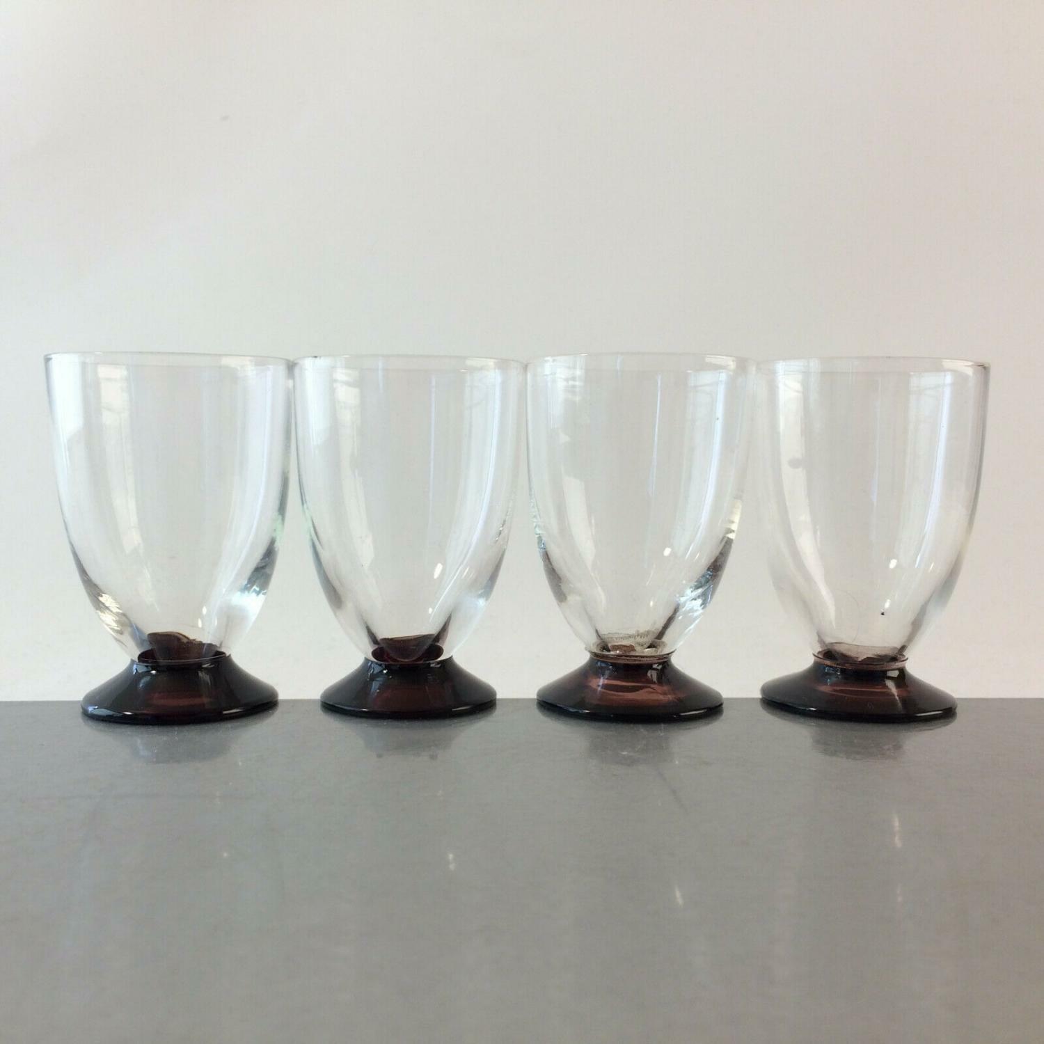 Schnapsgläser 4er Set bunt ca 7 cm Likörgläser Gläser Glas  lila