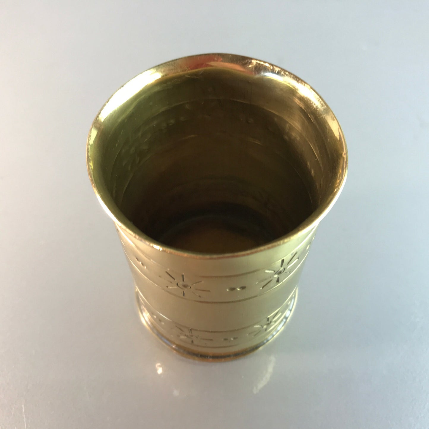 Messing Vase Becher Nordfriesische Kunst SCHOBÜLI 50er 60er Vintage