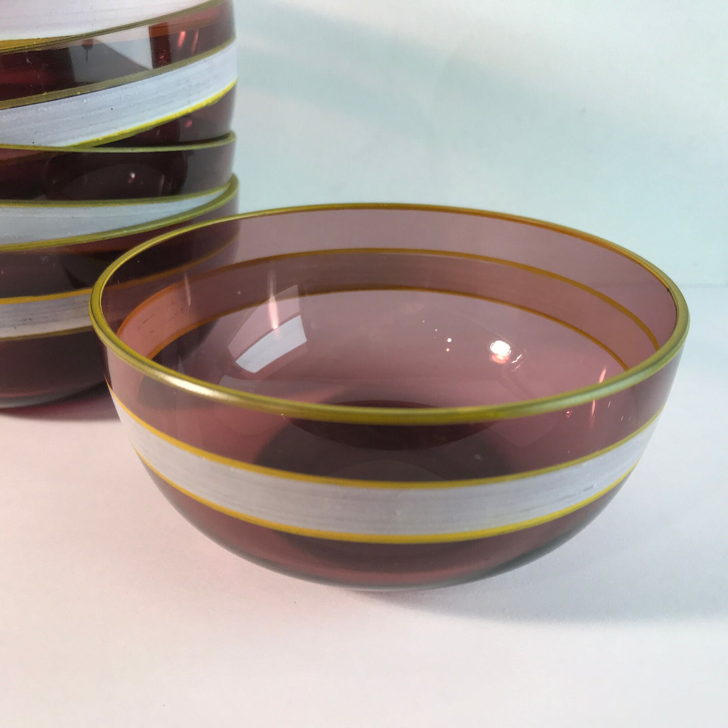 Lila Schälchen Schale 10,3 cm 50er 60er Vintage MID CENTURY Schüssel 