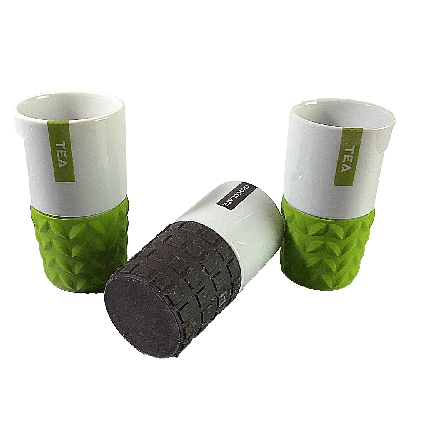 spizy DENMARK 3er Set Becher Tea Tee & Chocolate mit Silikonhülle 12,5 cm