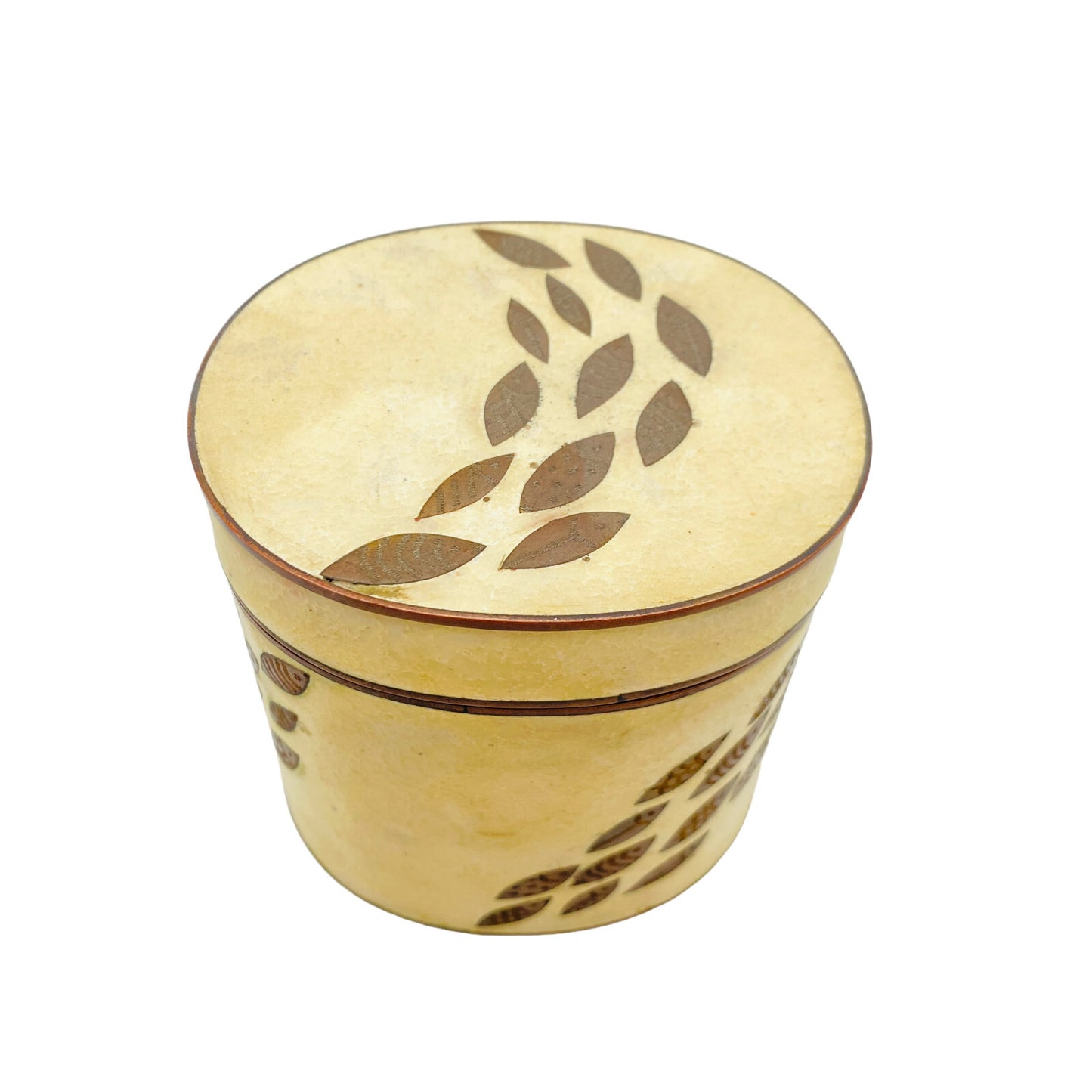 Käthe RUCKENBROD Emaille Deckeldose Dose 50er Stegemaille Cloisonne (sign.)