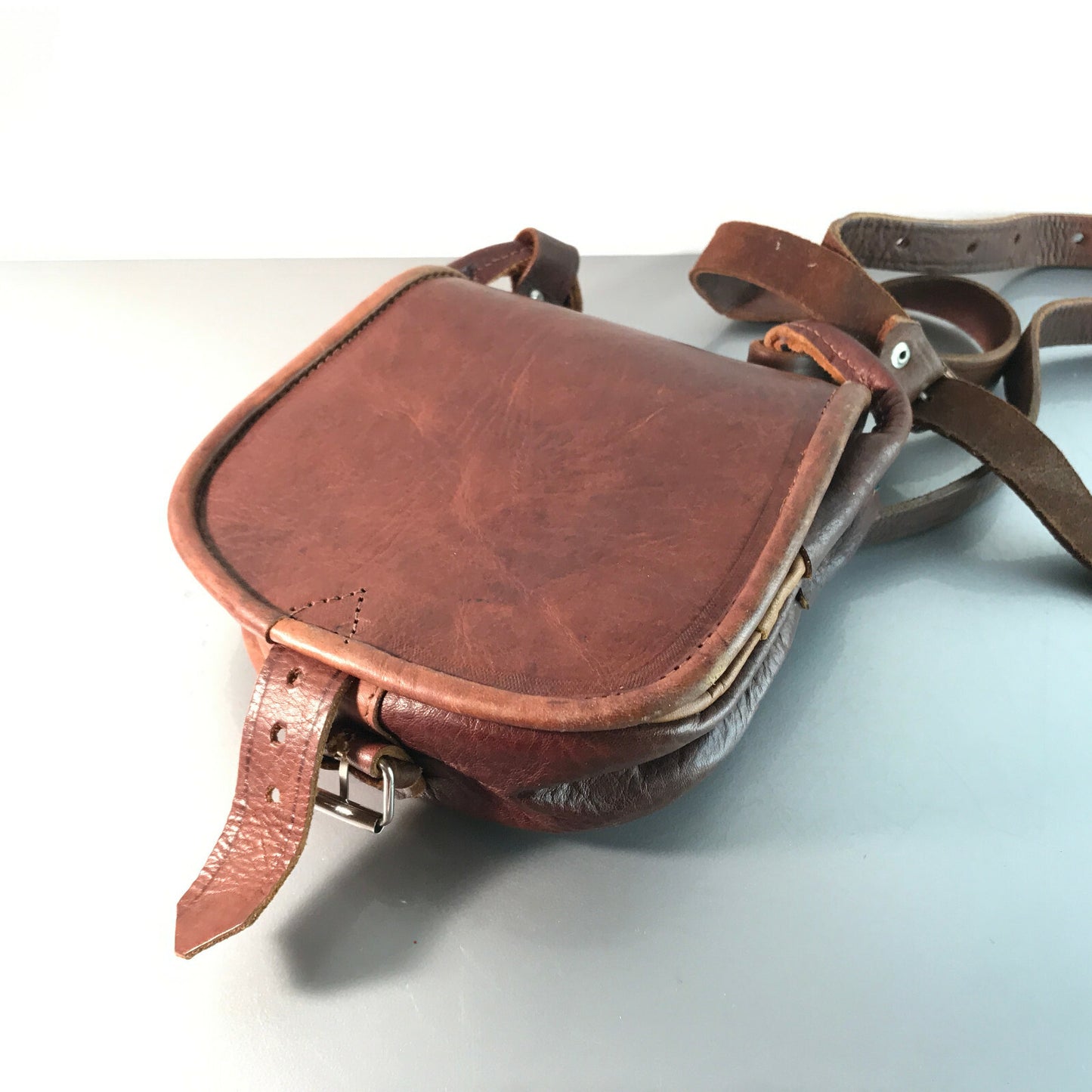 Vintage Handtasche ECHTLEDER braun Leder Tasche Schultertasche