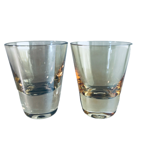 VINTAGE Schnapsgläser 5,8  cm 2 er Set 50er 60er MID CENTURY  irisierend