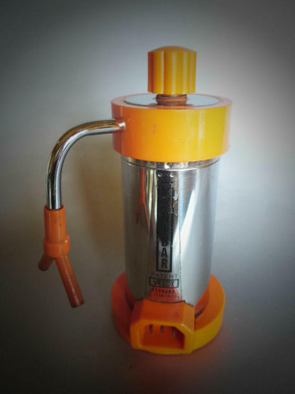 MINIBAR Velox Ferrara Espressokocher orange elektr. 2 Tassen 70er Italy