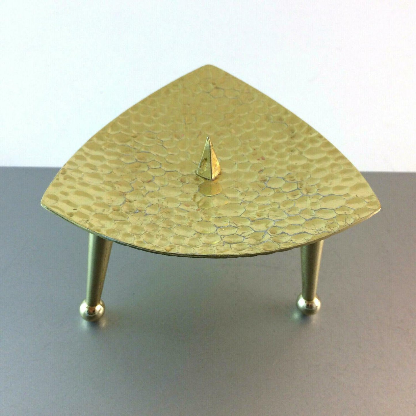 ALU Kerzenhalter Kerzenständer 11,5 cm 50er Messing farben golden 60er