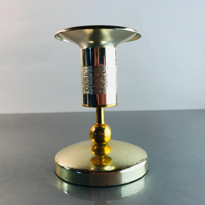 Kerzenhalter 50er 60er VINTAGE versilbert  Kerzenständer mit Gold
