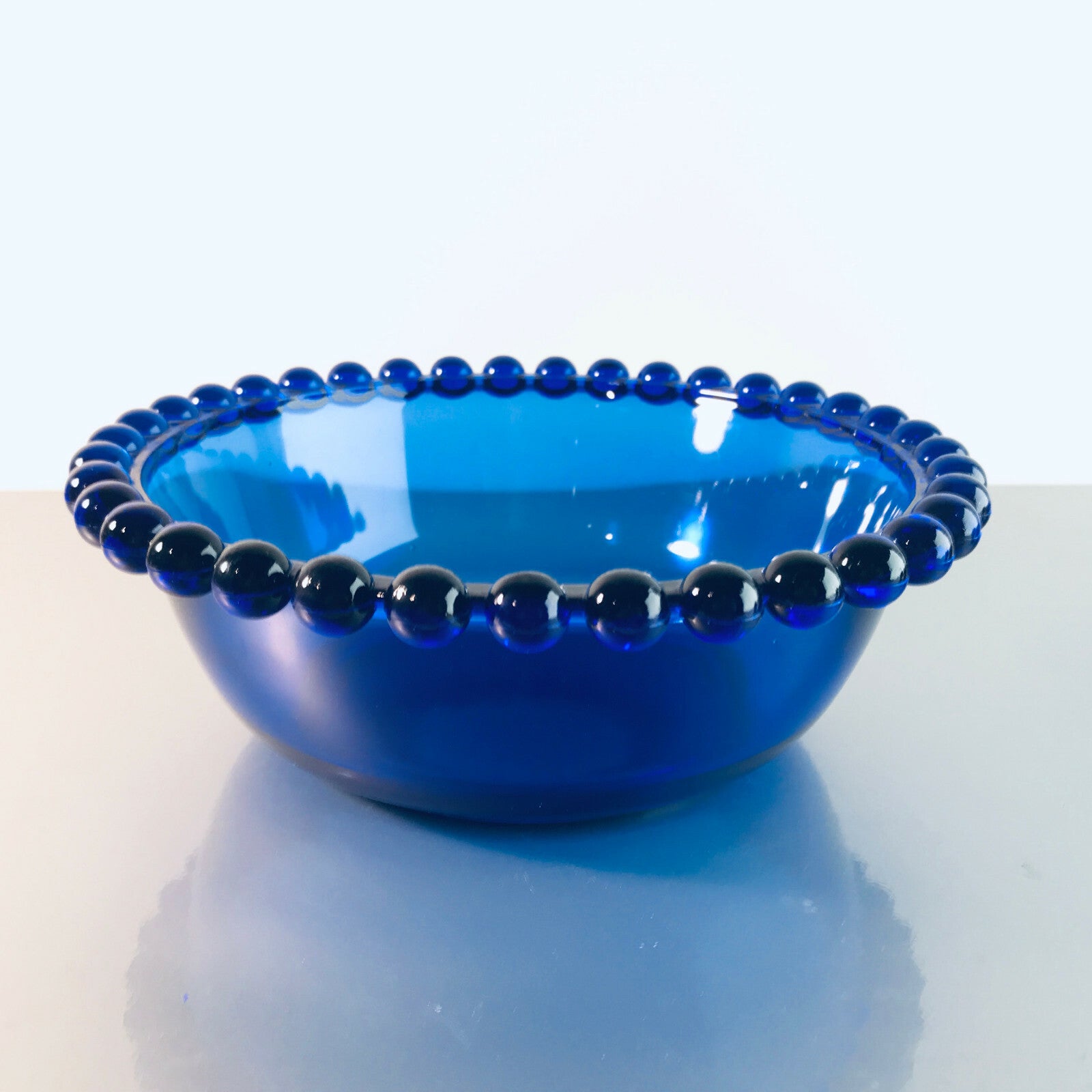 Fritz KEUCHEL Schälchen Schale `KUGELRAND` 60er 70er blau Schwepnitz VEB