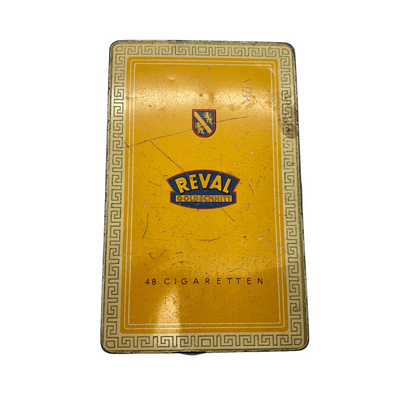 REVAL Goldschnitt Zigaretten Blechdosen Blechdose Metalldose Dose Blechschachtel