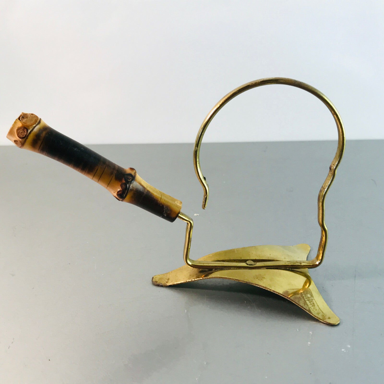 Messing Halter 50er 60er Vintage H 8 cm 