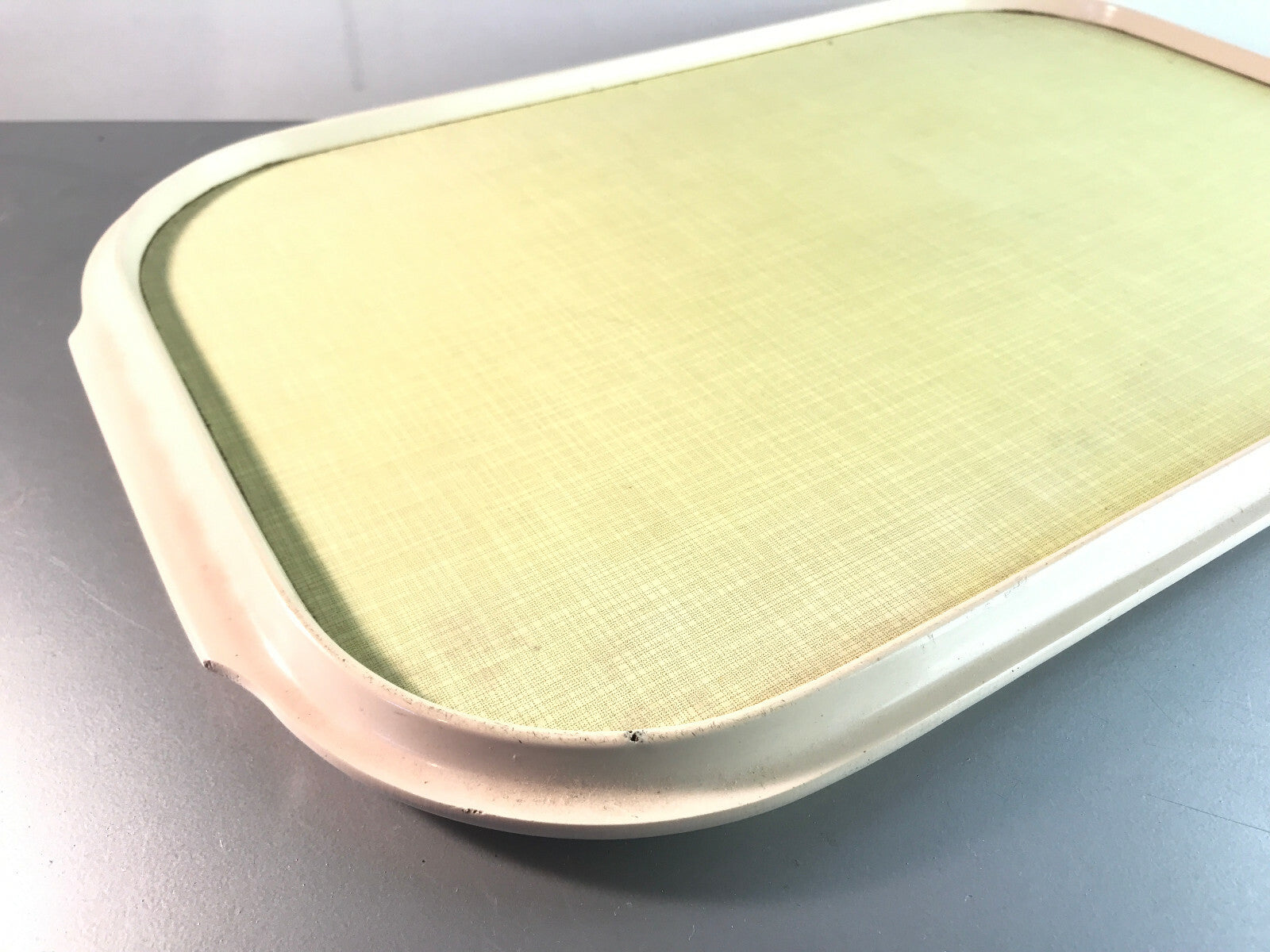 MID CENTURY 50er 60er Tablett  49 x 32 cm mit Muster Kunststoff 70er