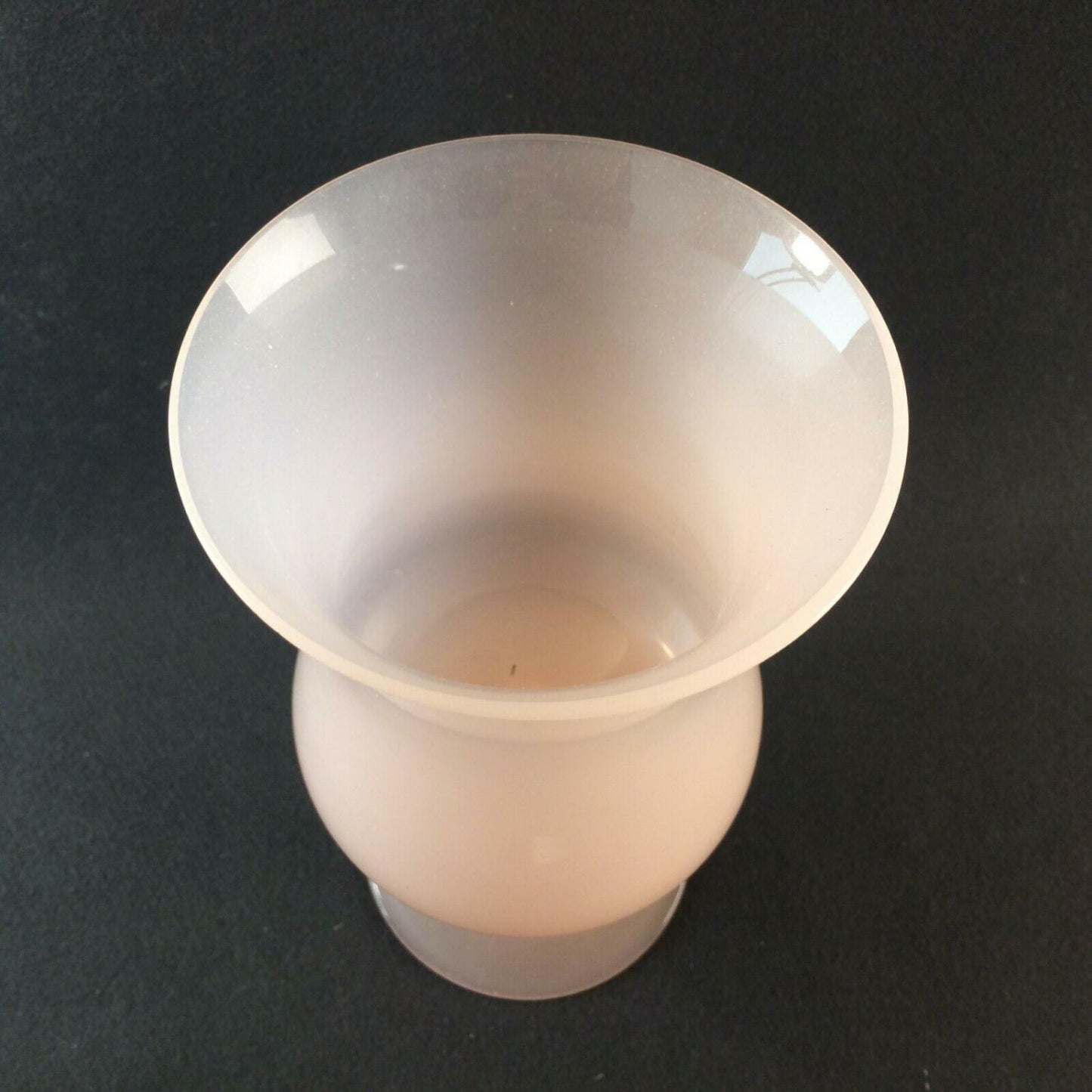 Vintage Vase rosa 50er 60er Rose 20,5 cm Vase Glas Pokal